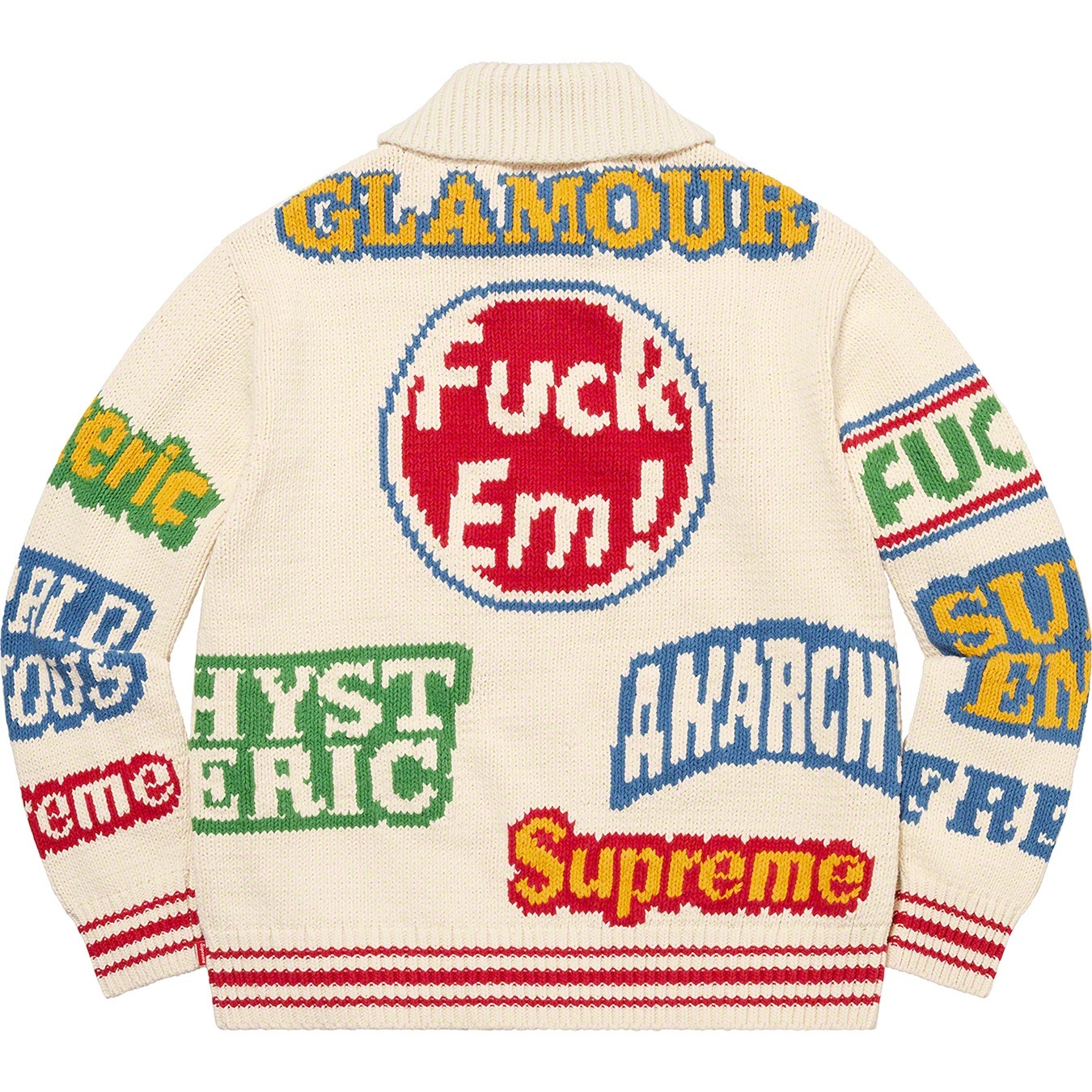 Supreme®/HYSTERIC GLAMOUR Logos Zip Up Sweater view 3